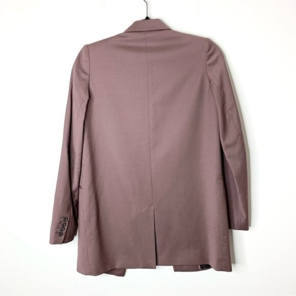 Aritzia Wilfred Belcastel Blazer Jacket Oversized Shoulder Pads Tailored Brown - Picture 15 of 15